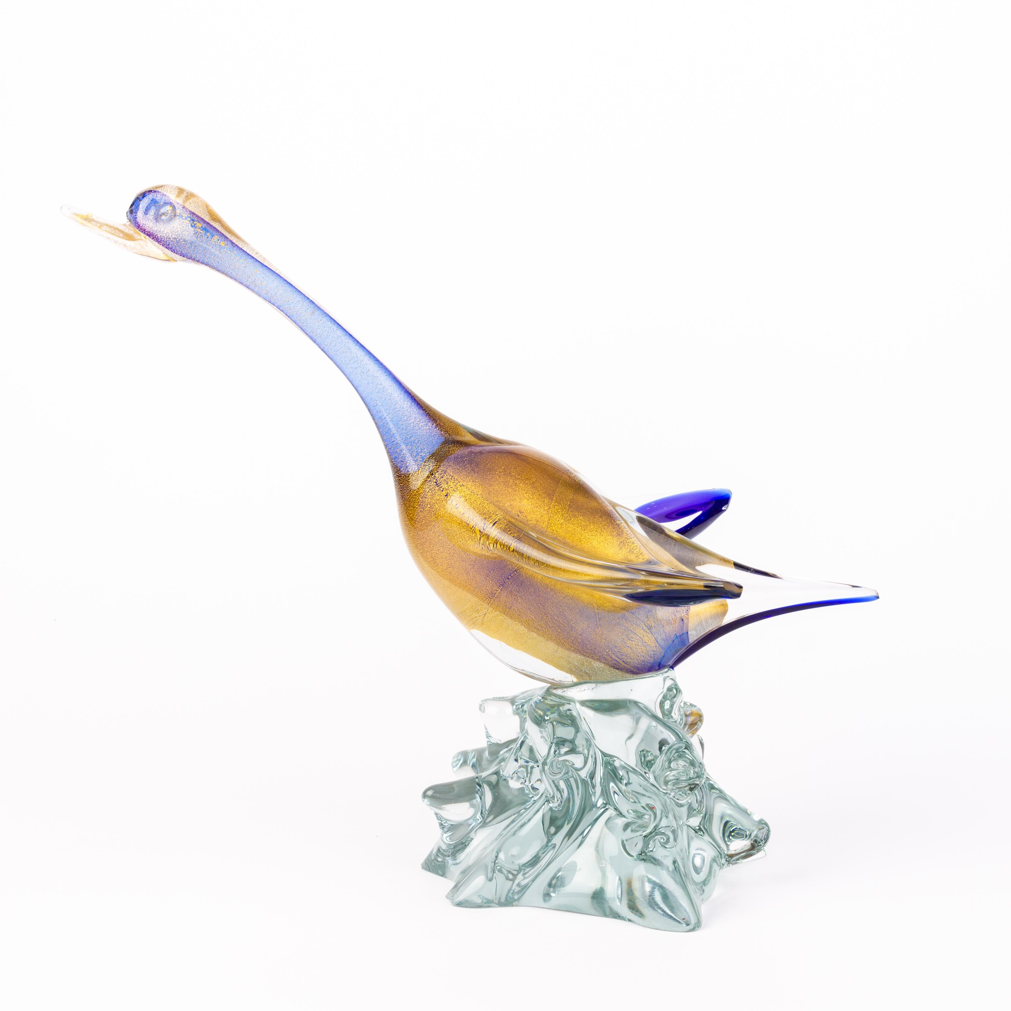 Large Murano Venetian Glass Sculpture Duck  In Good Condition In Nottingham, GB