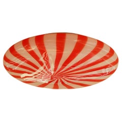 Large Murano Vintage Candy Flush Mount wall ceiling lamp red white stribes