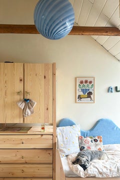 Großer Murano Vintage Candy Anhänger blau swirl, hergestellt in Italien