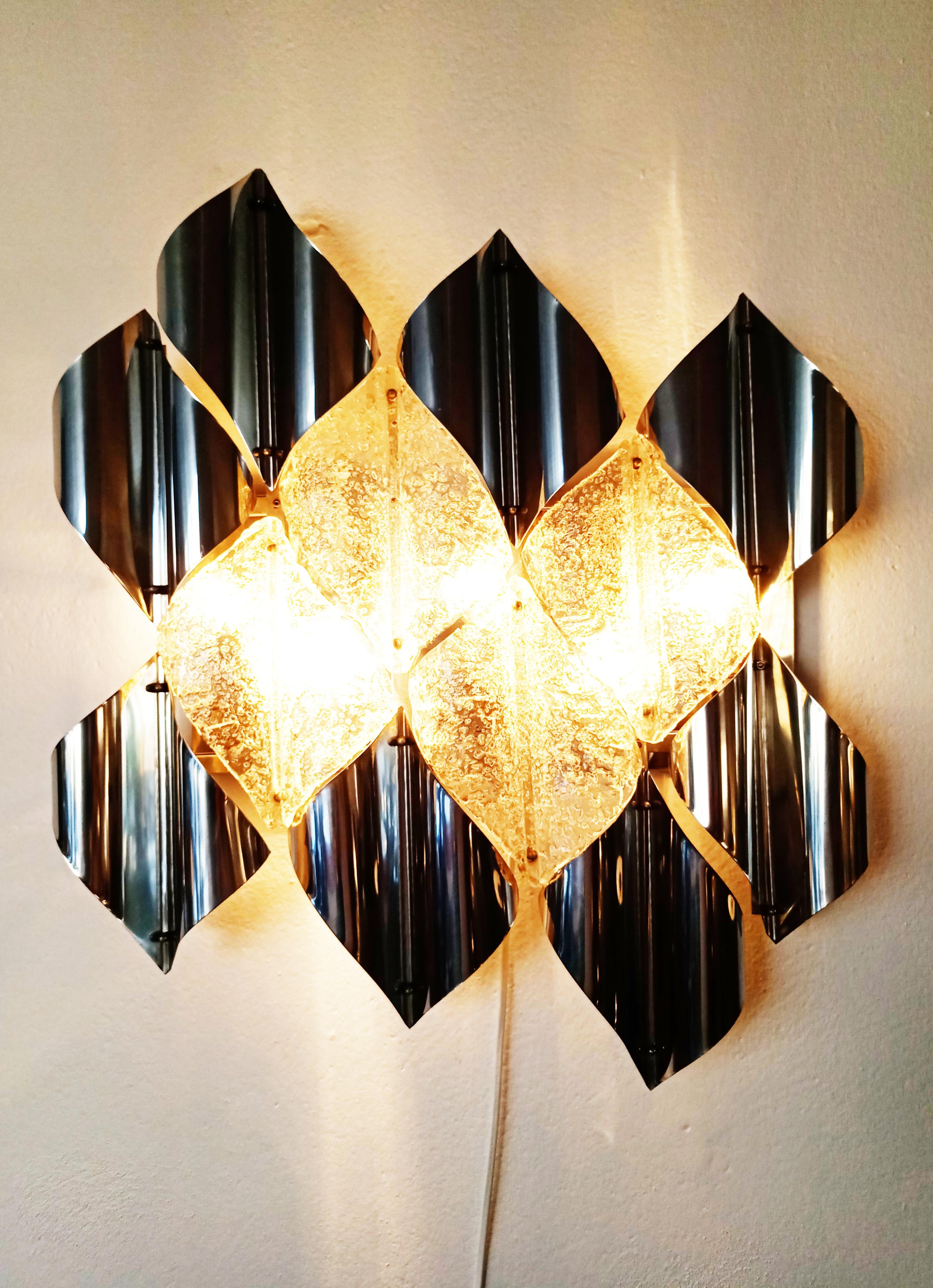 Large Murano Wall Light Sculpture, Italy, 1970s 1