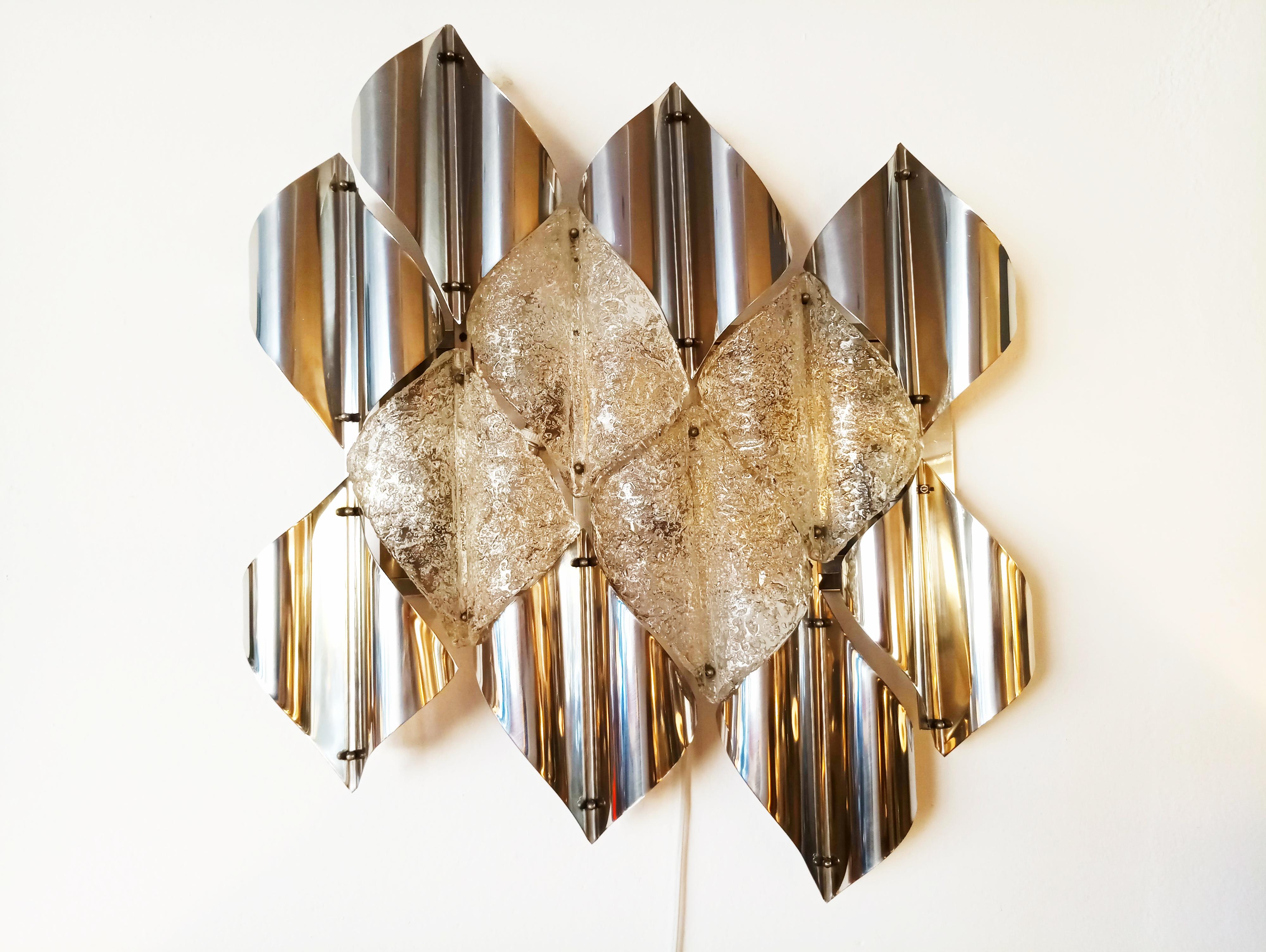 Large Murano Wall Light Sculpture, Italy, 1970s 2