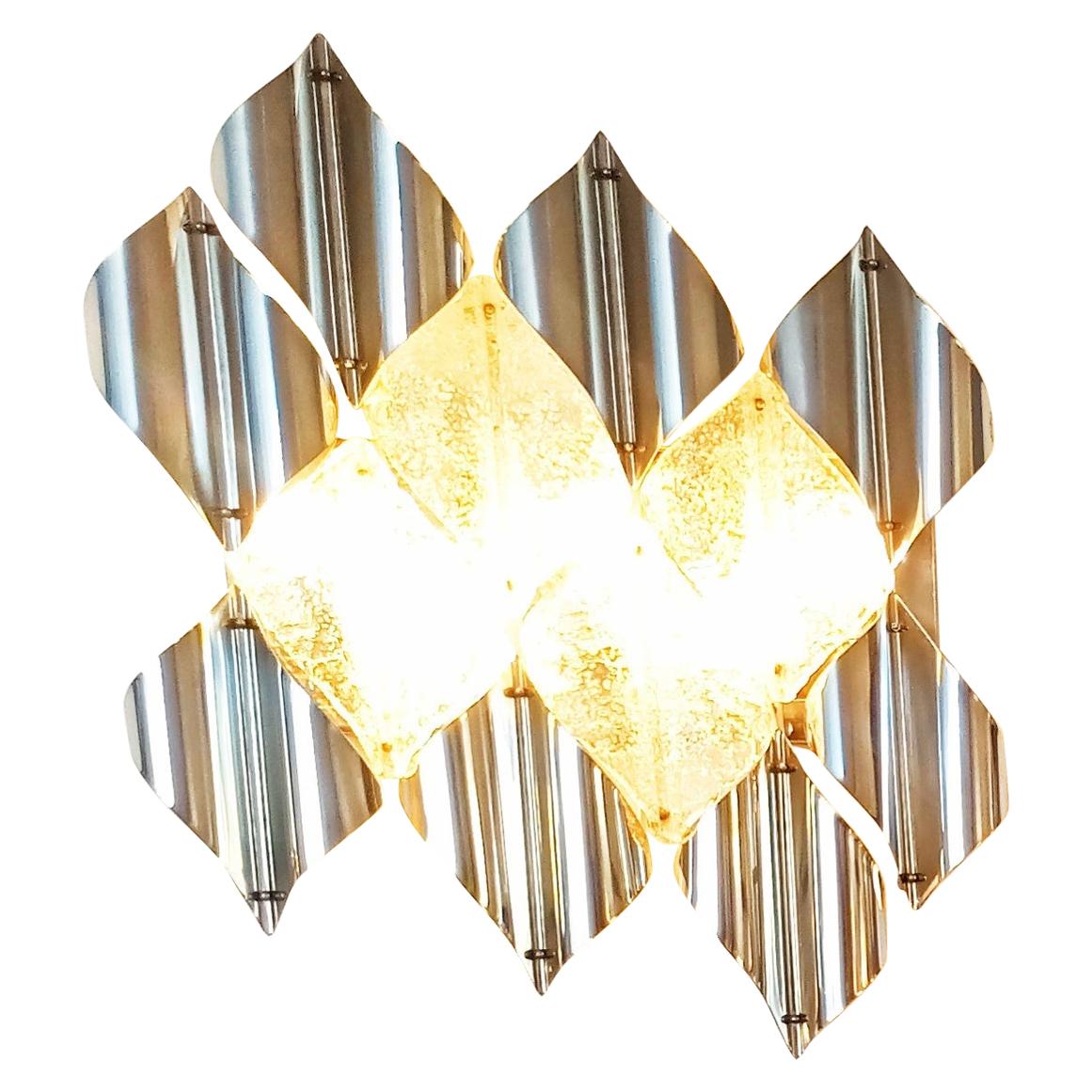 Large Murano Wall Light Sculpture, Italy, 1970s