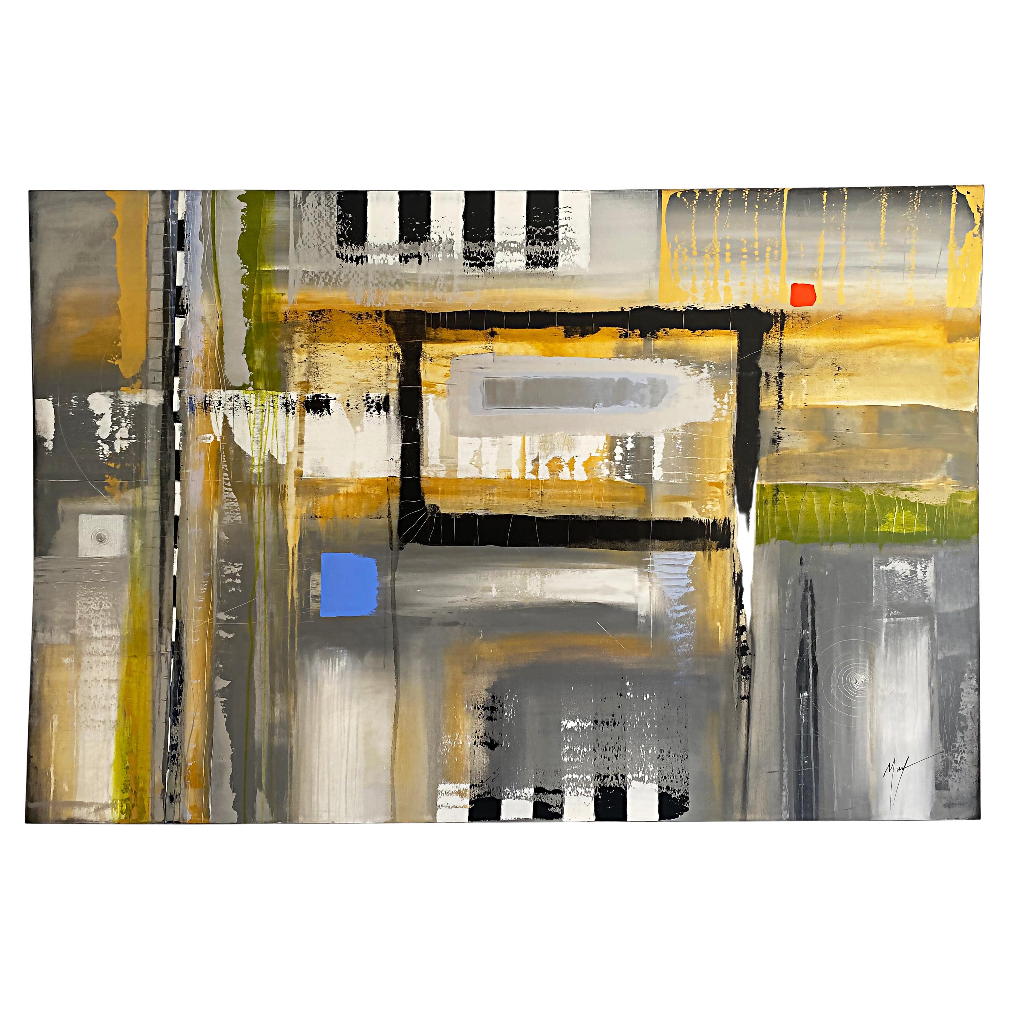Large Murf Murphy Contemporary Abstract Painting on Canvas For Sale