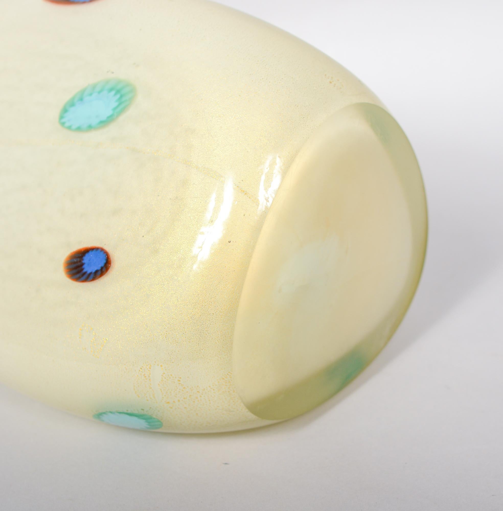 Large Murrine Murano Vase Attributed to AVEM For Sale 3