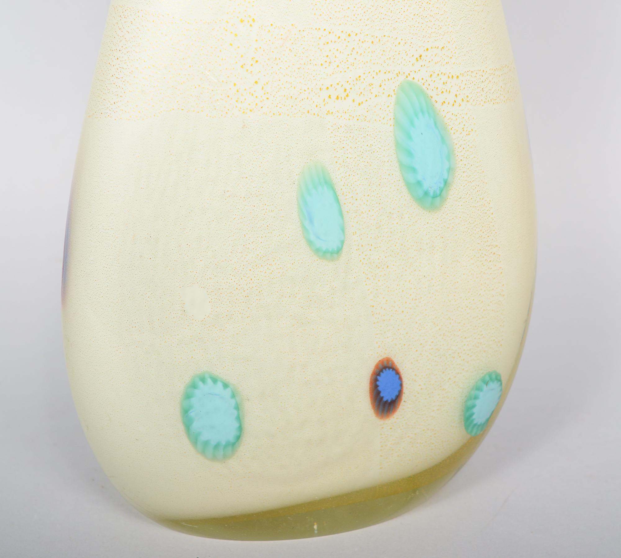 Large Murrine Murano Vase Attributed to AVEM In Good Condition For Sale In San Mateo, CA
