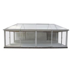 Großer Vitrinenschrank des Naturkundemuseums aus Glas und Metall, Frankreich, 1890er Jahre
