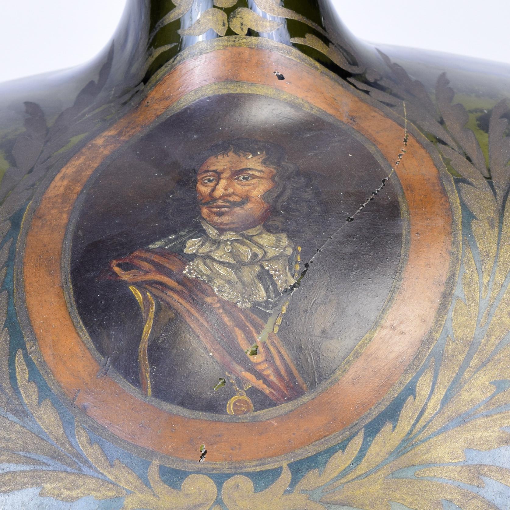 Grande bouteille hollandaise de type Demijohn de qualité muséale datant des années 1700 en vente 1