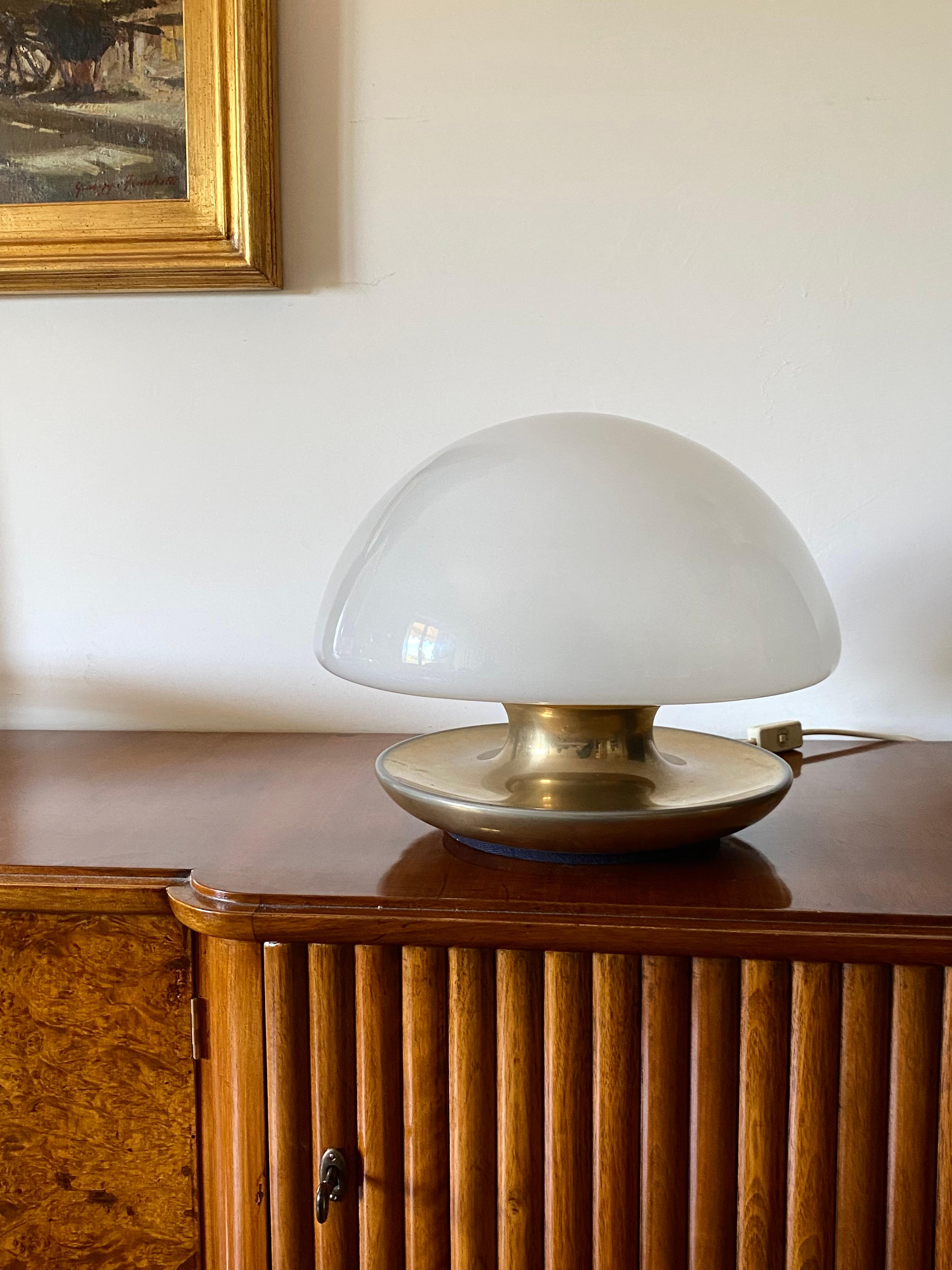 Hollywood Regency Large mushroom mod. VP table lamp, Balli and Ballardini, Sirrah, 1970s