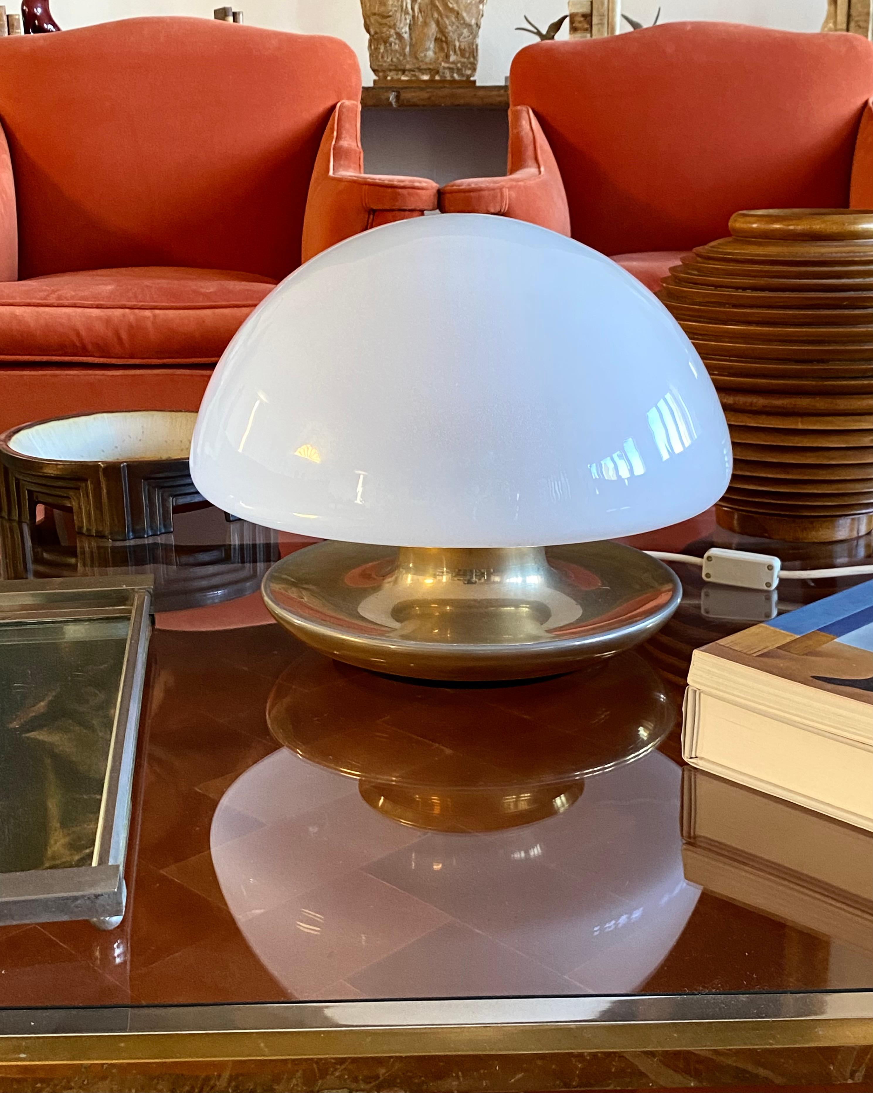 Late 20th Century Large mushroom mod. VP table lamp, Balli and Ballardini, Sirrah, 1970s For Sale
