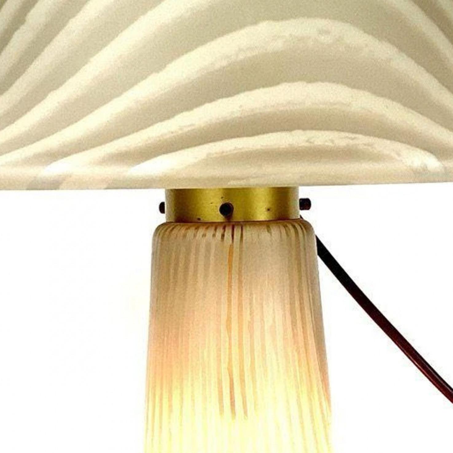 Large Mushroom Table Lamp by Peill Putzler, 1970s In Good Condition In Rijssen, NL