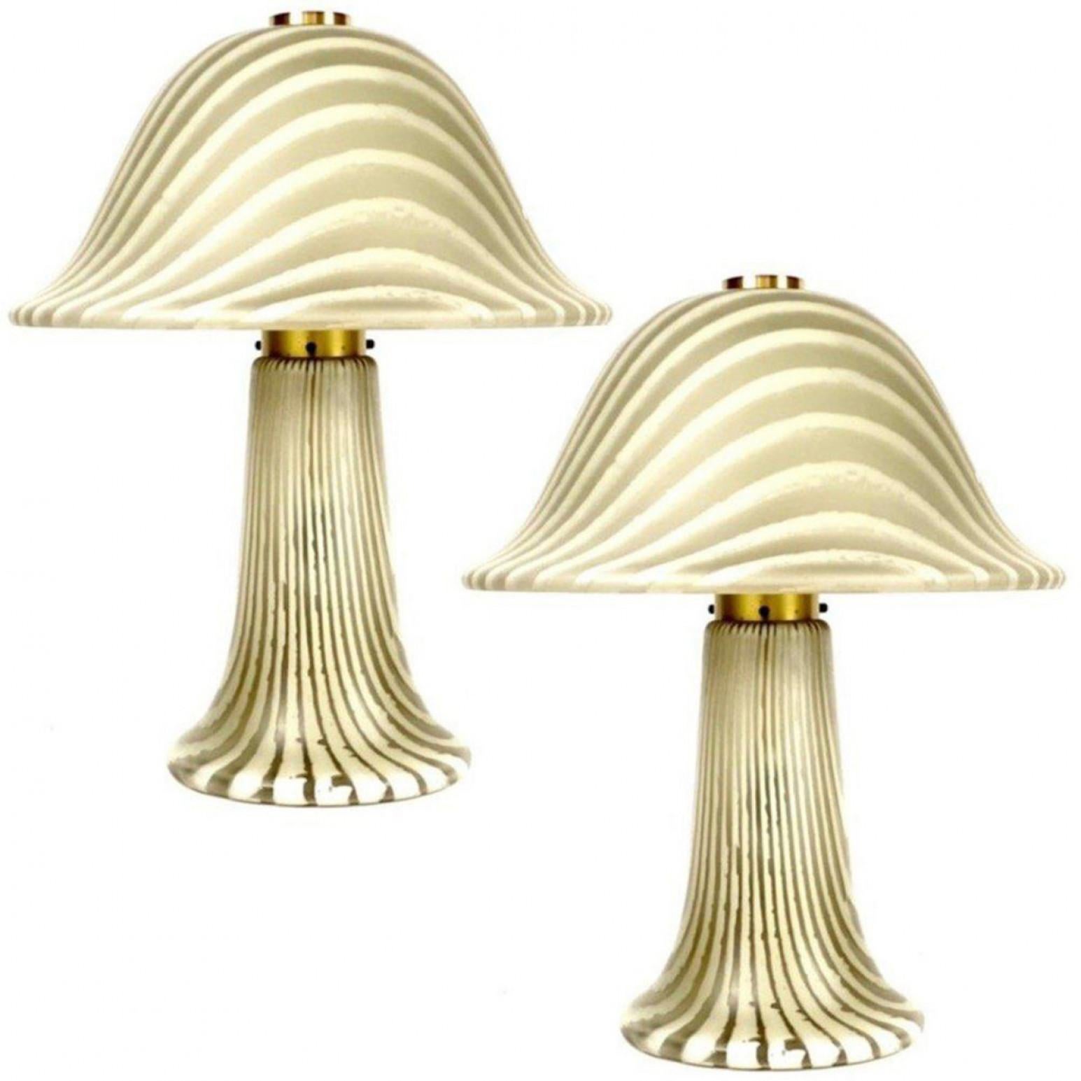 Late 20th Century Large Mushroom Table Lamp by Peill Putzler, 1970s For Sale
