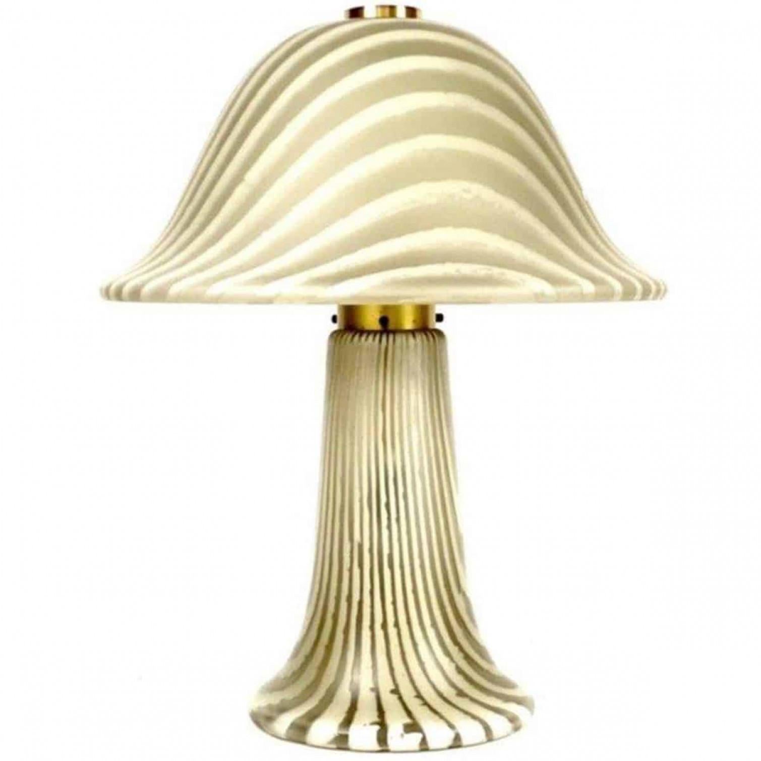 Large Mushroom Table Lamp by Peill Putzler, 1970s en venta 1