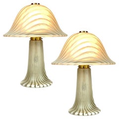Large Mushroom Table Lamps by Peill Putzler, 1970s