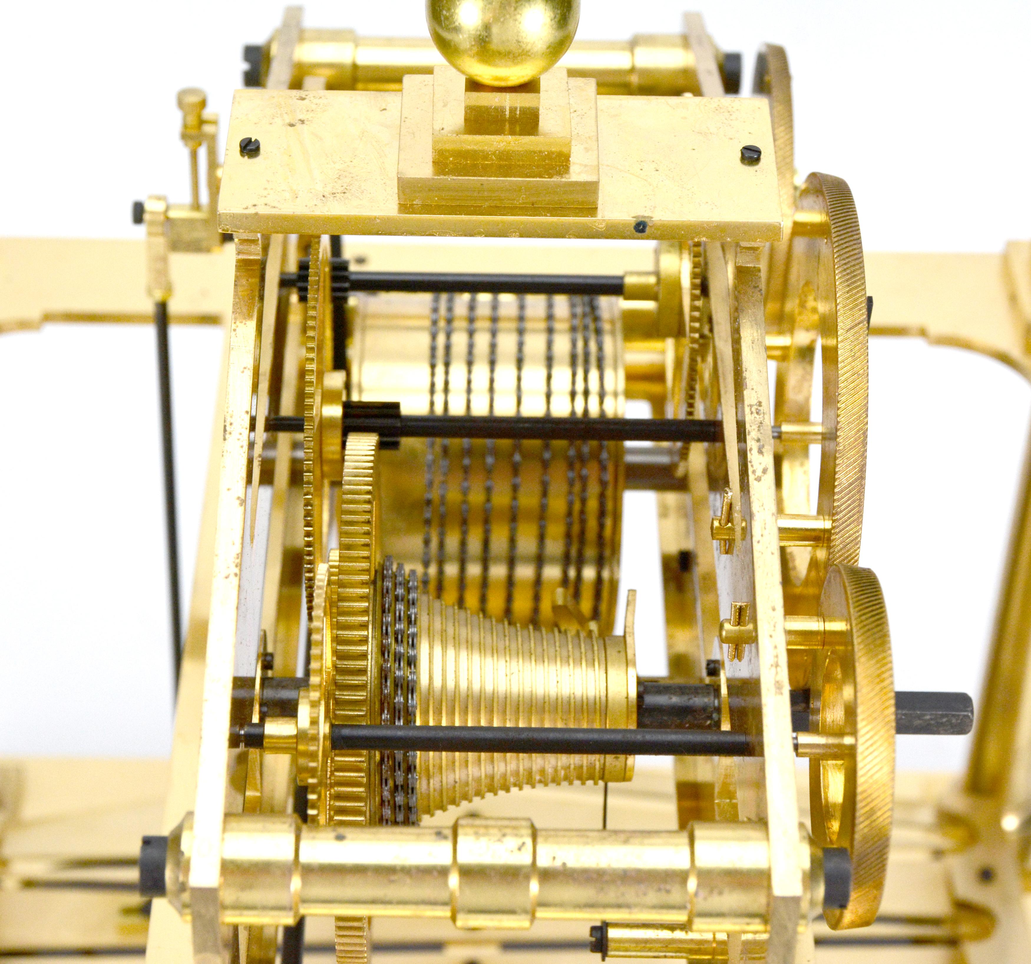 Large Mystery 8 DAY Fusee Chain English Congreve Rolling Ball Clock For Sale 7