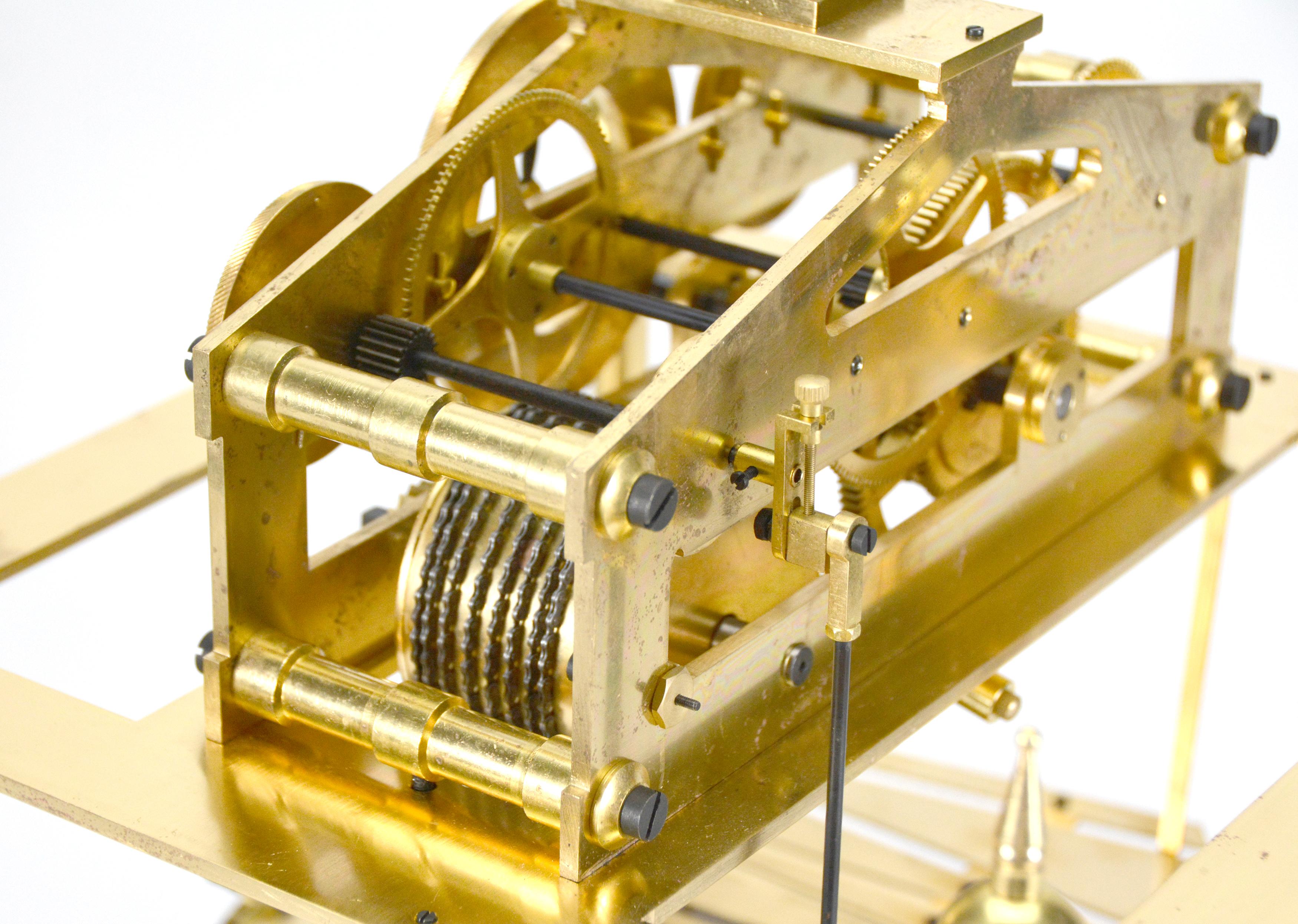 Large Mystery 8 DAY Fusee Chain English Congreve Rolling Ball Clock For Sale 10