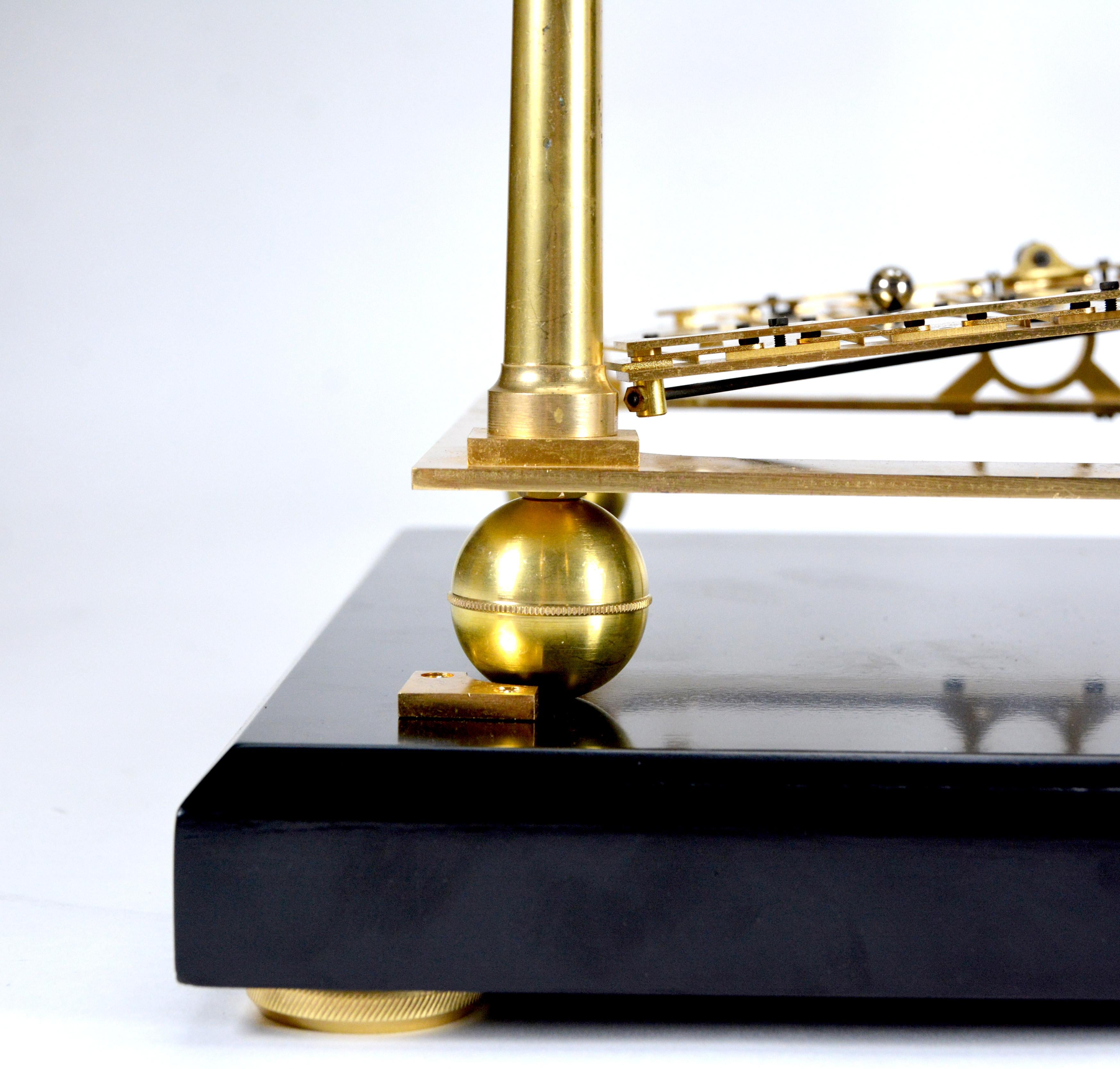 Large Mystery 8 DAY Fusee Chain English Congreve Rolling Ball Clock For Sale 11