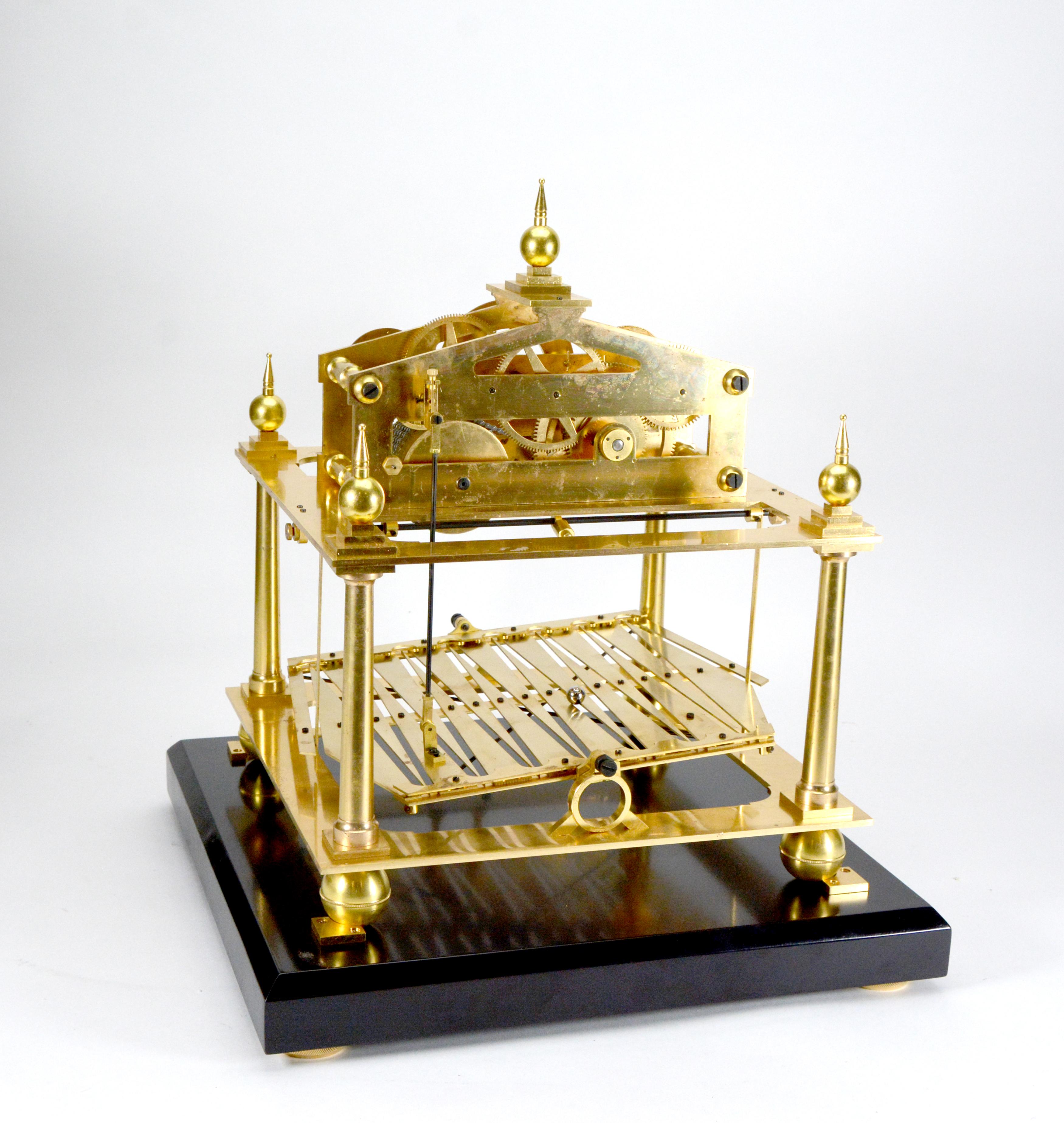 Brass Large Mystery 8 DAY Fusee Chain English Congreve Rolling Ball Clock For Sale