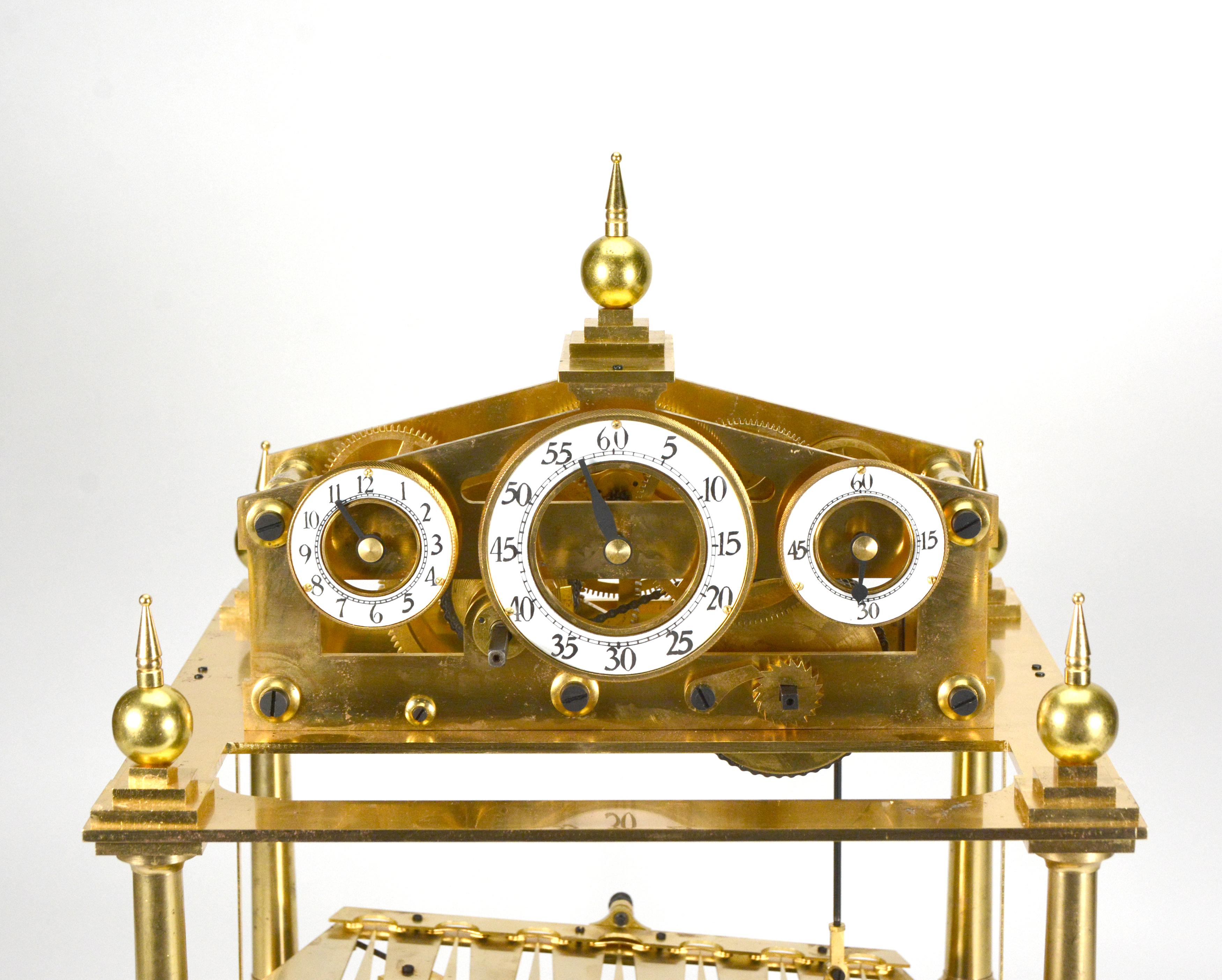 Large Mystery 8 DAY Fusee Chain English Congreve Rolling Ball Clock For Sale 2