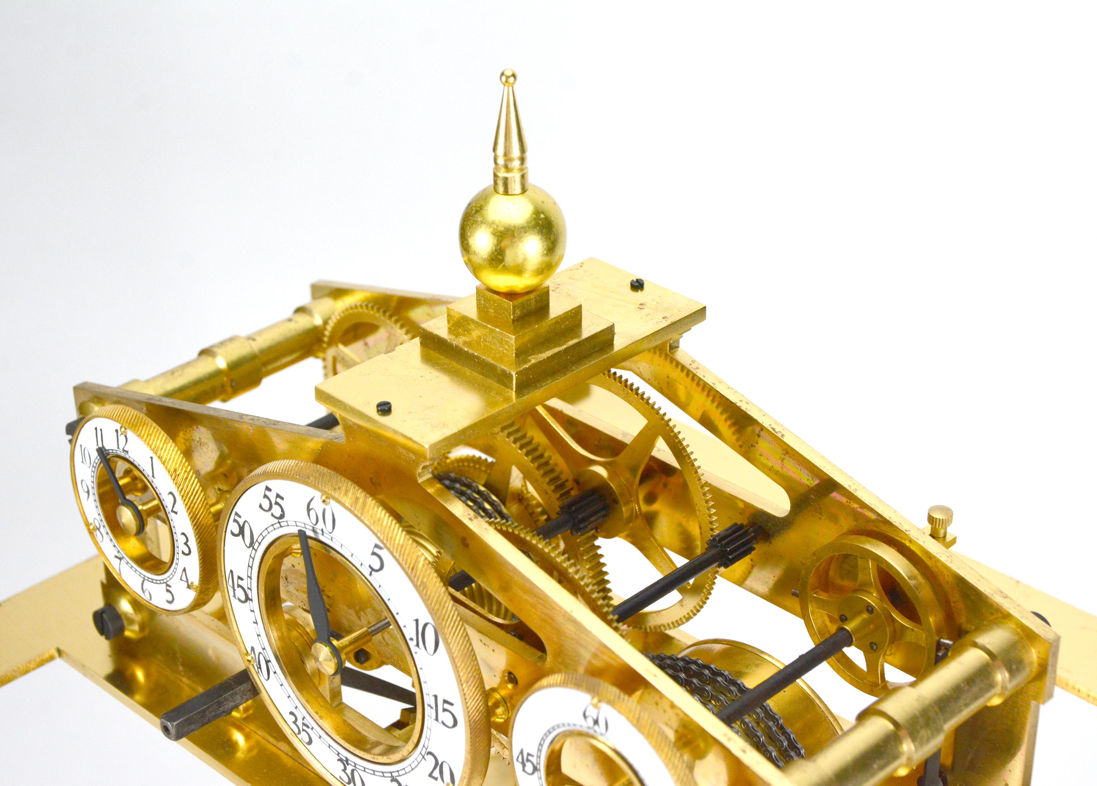 Large Mystery 8 DAY Fusee Chain English Congreve Rolling Ball Clock For Sale 3