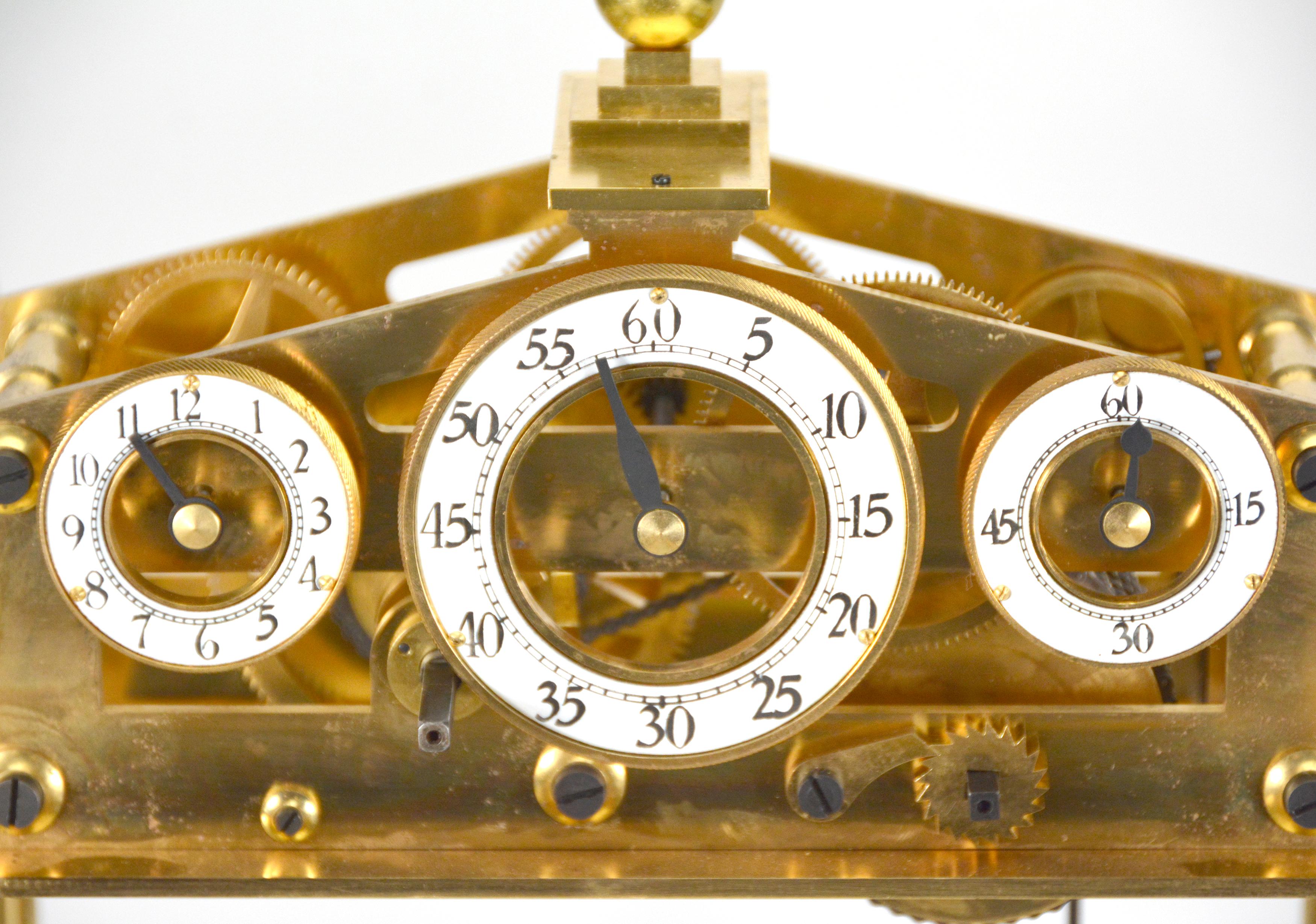 Large Mystery 8 DAY Fusee Chain English Congreve Rolling Ball Clock For Sale 4