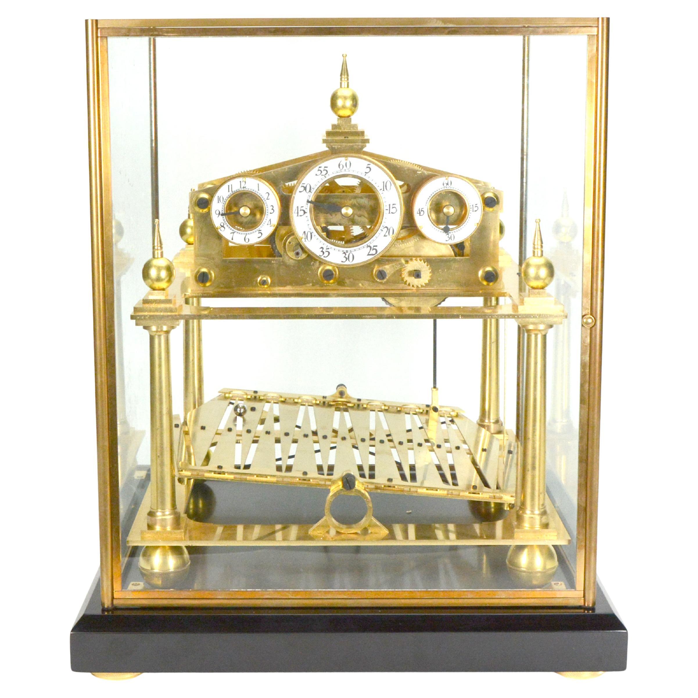 Large Mystery 8 DAY Fusee Chain English Congreve Rolling Ball Clock For Sale