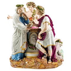 Large Mythological Meissen Group, The Wedding, by J.C. Schoenheit, Circa 1850