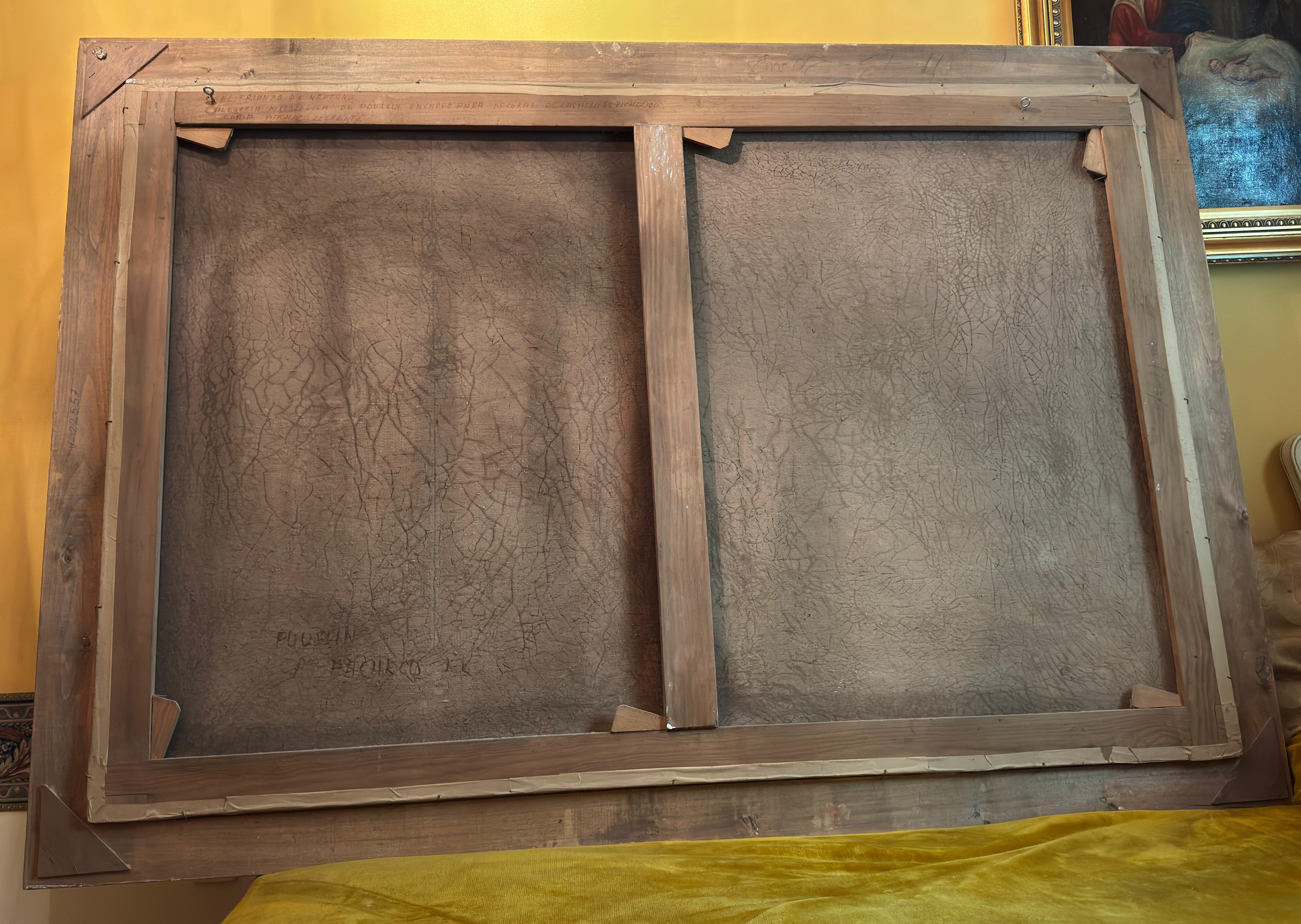 Großes mythologisches Gemälde des Triumphs der Venus, Kreis von Nicolas Poussin (Geölt) im Angebot