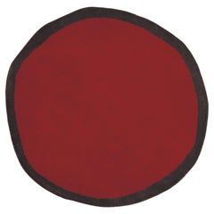 Large Nanimarquina 'Aros' Round Rug in Red and Black