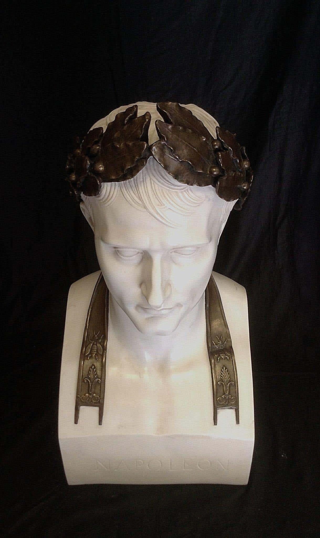 Large Napoleon as Caesar Marble Bust, 20th Century 2