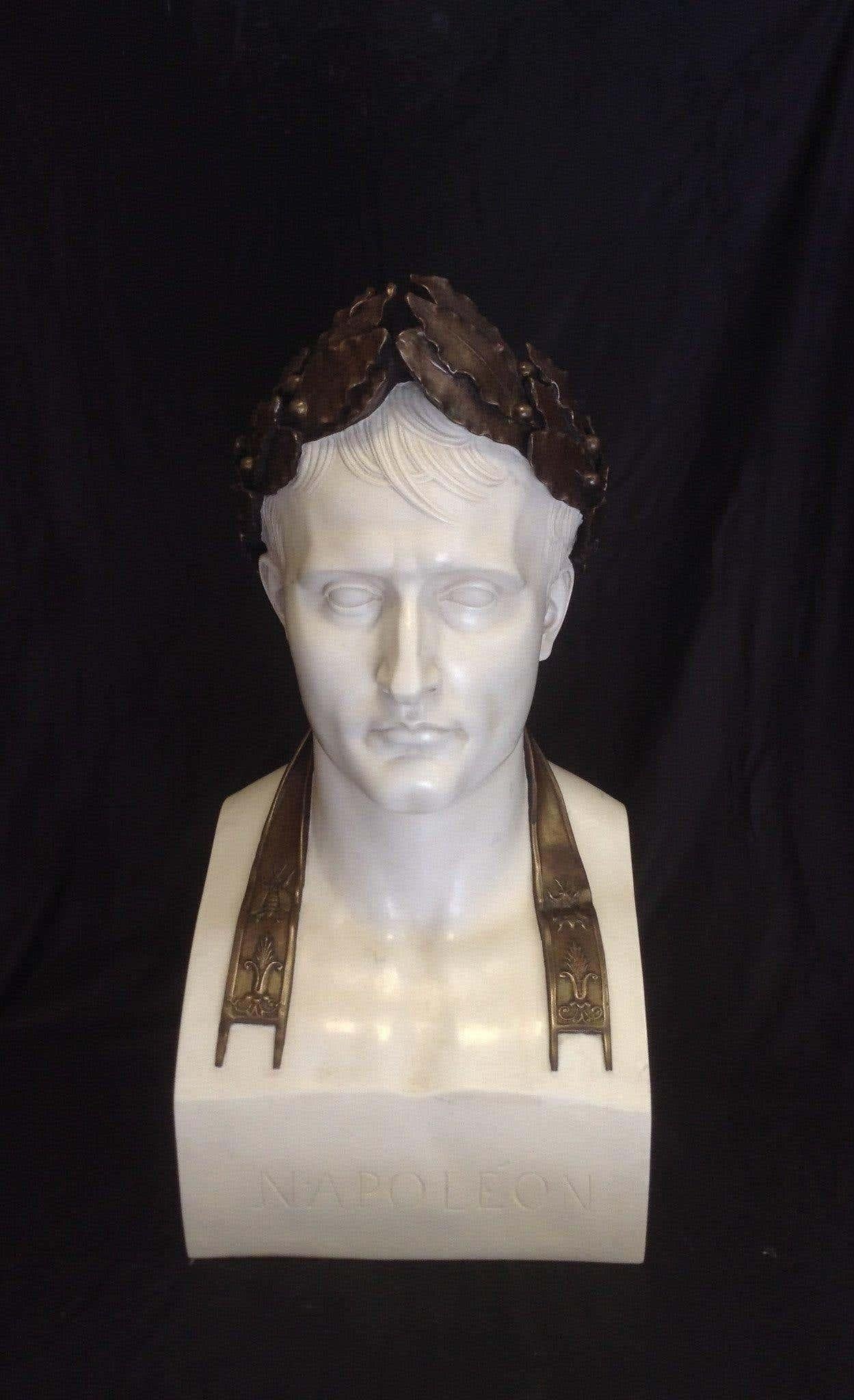 Large Napoleon as Caesar Marble Bust, 20th Century 4