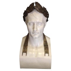 Large Napoleon as Caesar Marble Bust, 20th Century