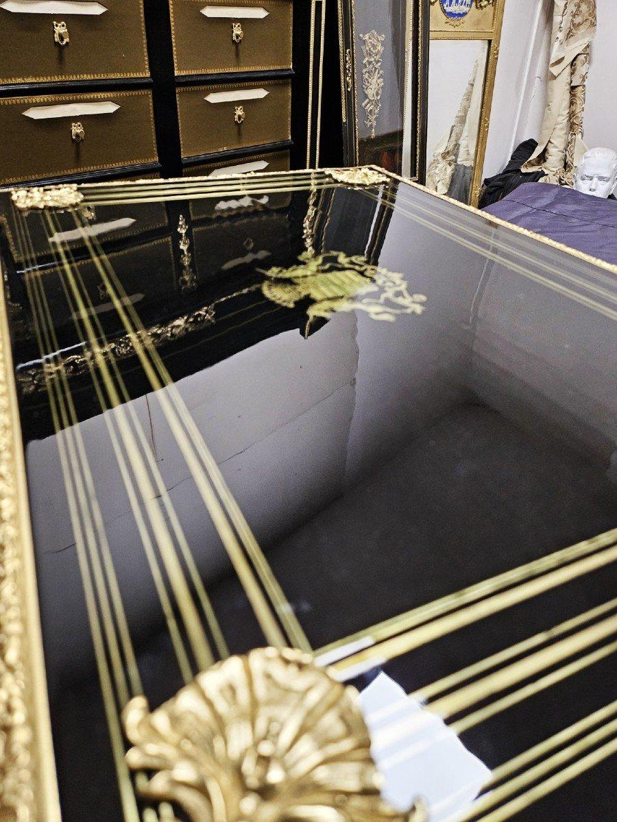 Very Large Black French Napoleon III Boulle Brass Decorative Box 19th Century (Geschwärzt) im Angebot