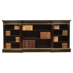 Large Napoleon III Brass Mounted Open Bookcase