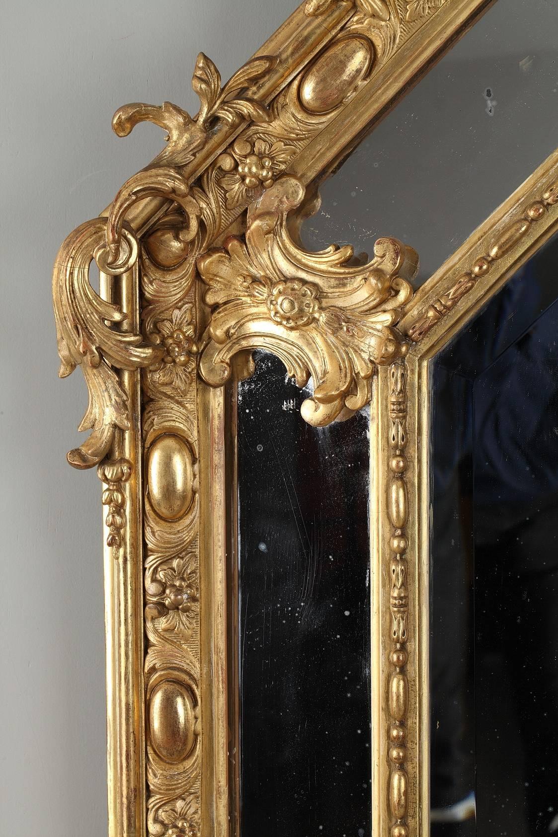 Large Napoleon III Giltwood and Stucco Mirror 3