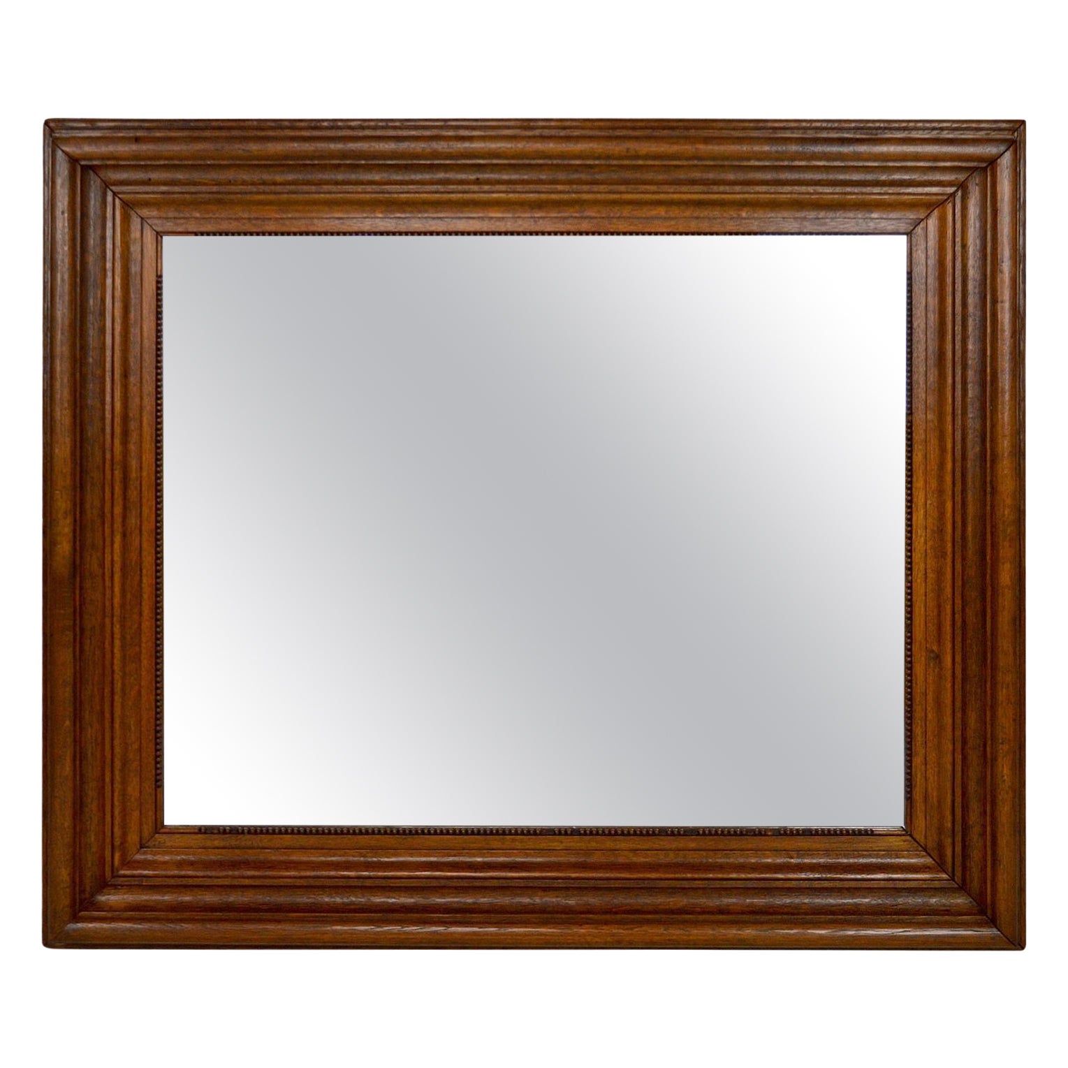 Grande specchio Napoleone III in Oak modellato, Francia, circa 1860 in vendita