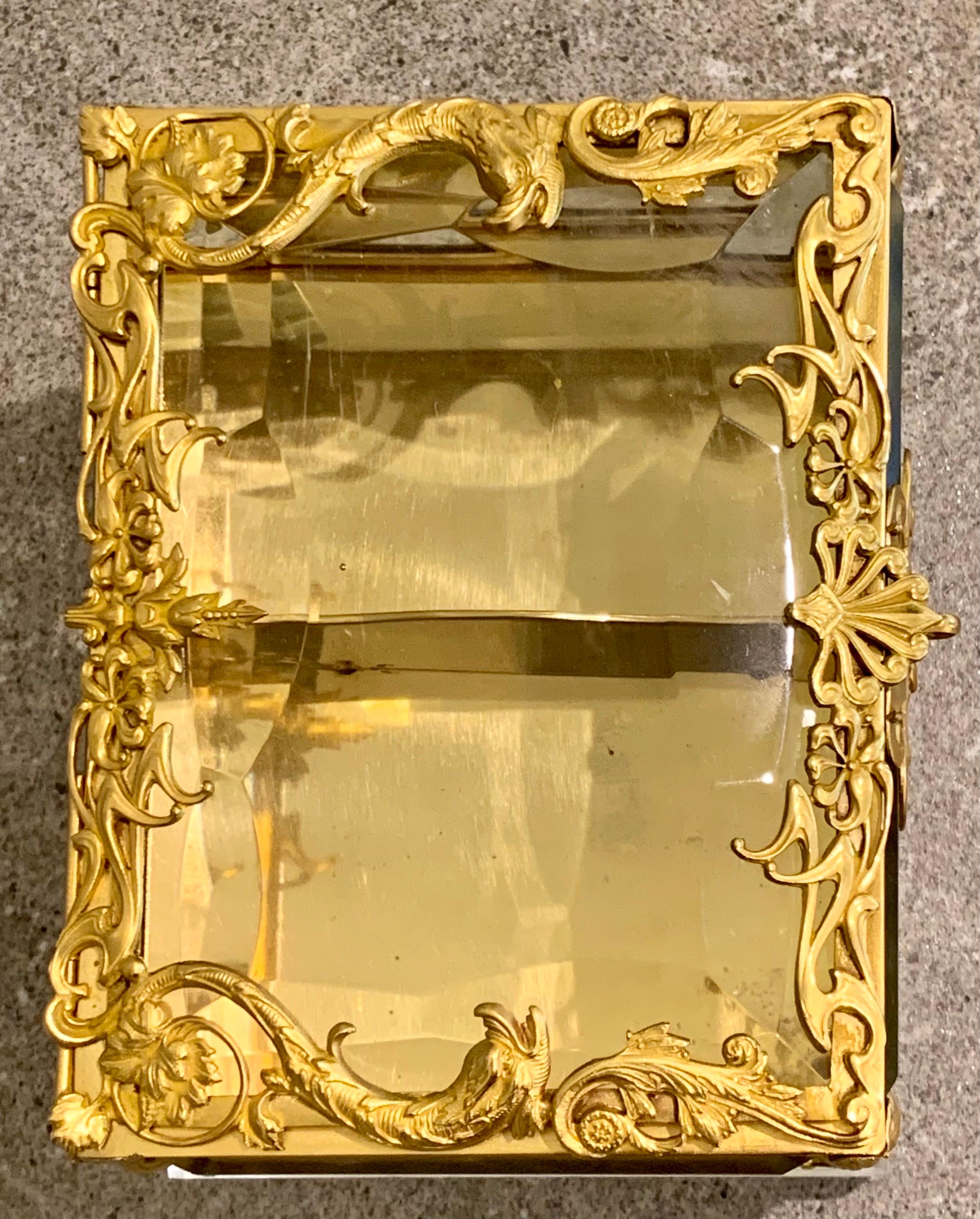 Large Napoleon III Ormolu Mounted Glass Casket / Box French In Good Condition For Sale In London, GB