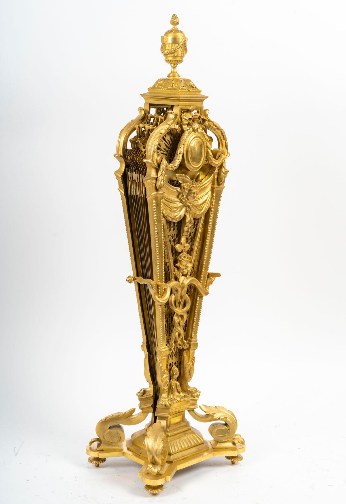 Large Napoleon III Period Ormolu Fire Screen. For Sale 2
