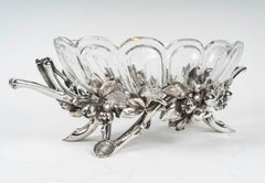 Grande coupe en métal argenté d'époque Napoléon III.