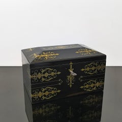 Gran joyero rectangular Napoleón III Estampado TAHAN Proveedor del emperador