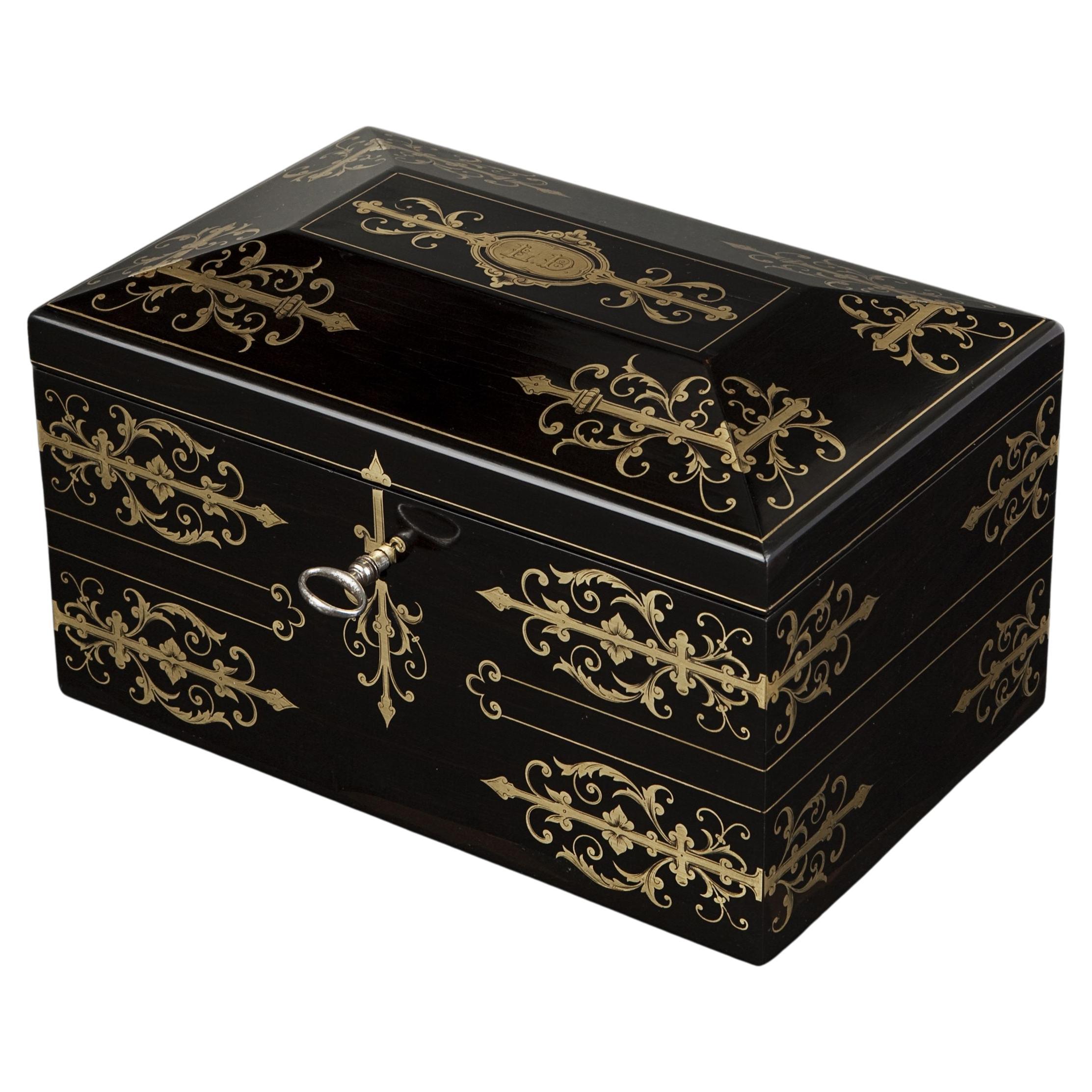 Napoleon III Ebony Box Stamped "TAHAN Supplier to the Emperor", with Expertise