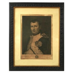 Large Napoleon Portrait Etching After Bourgeois