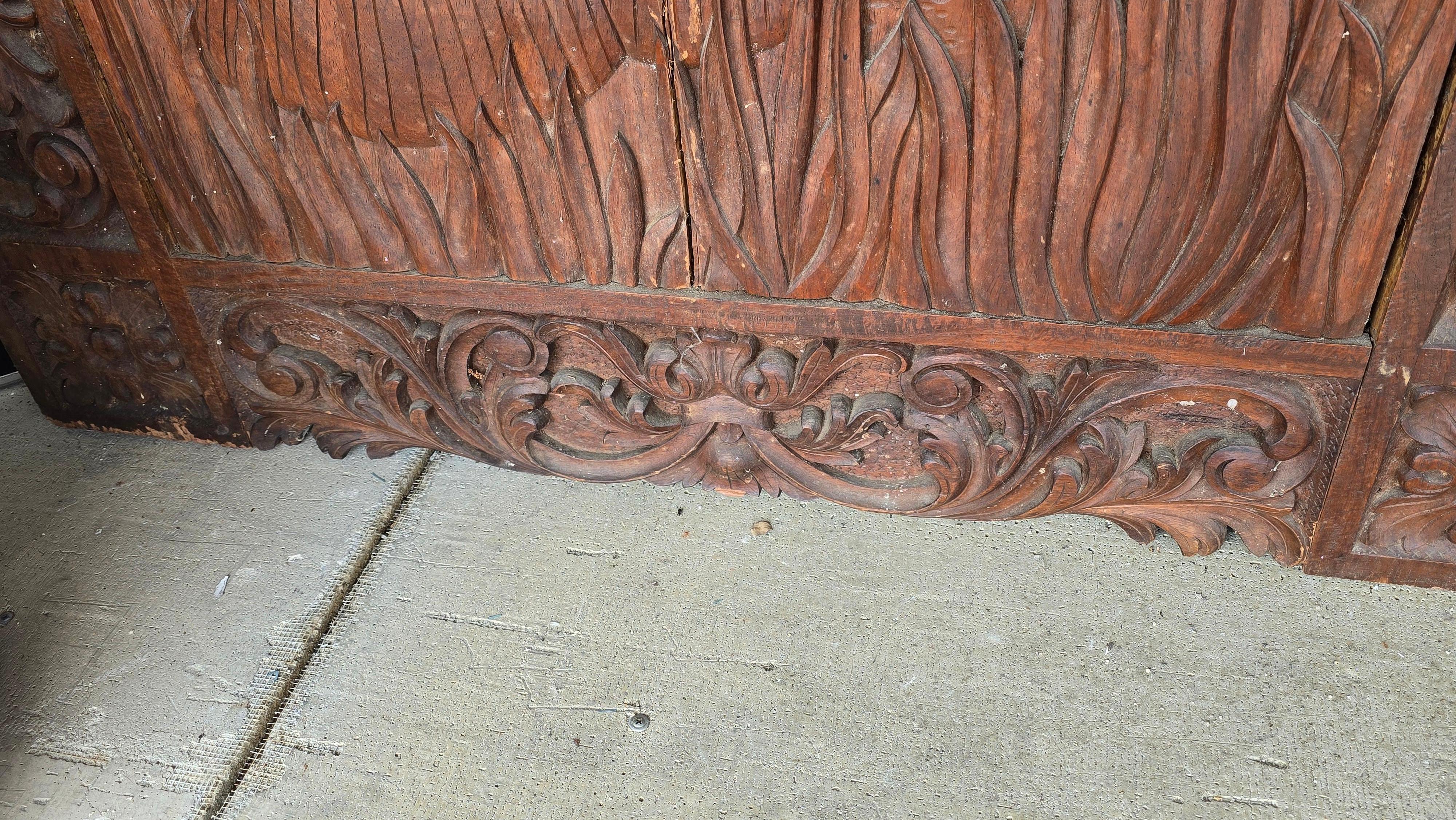 Grande pannello in legno di Narra attribuito a José P. Alcántara, Filippine, anni 40 in vendita 4