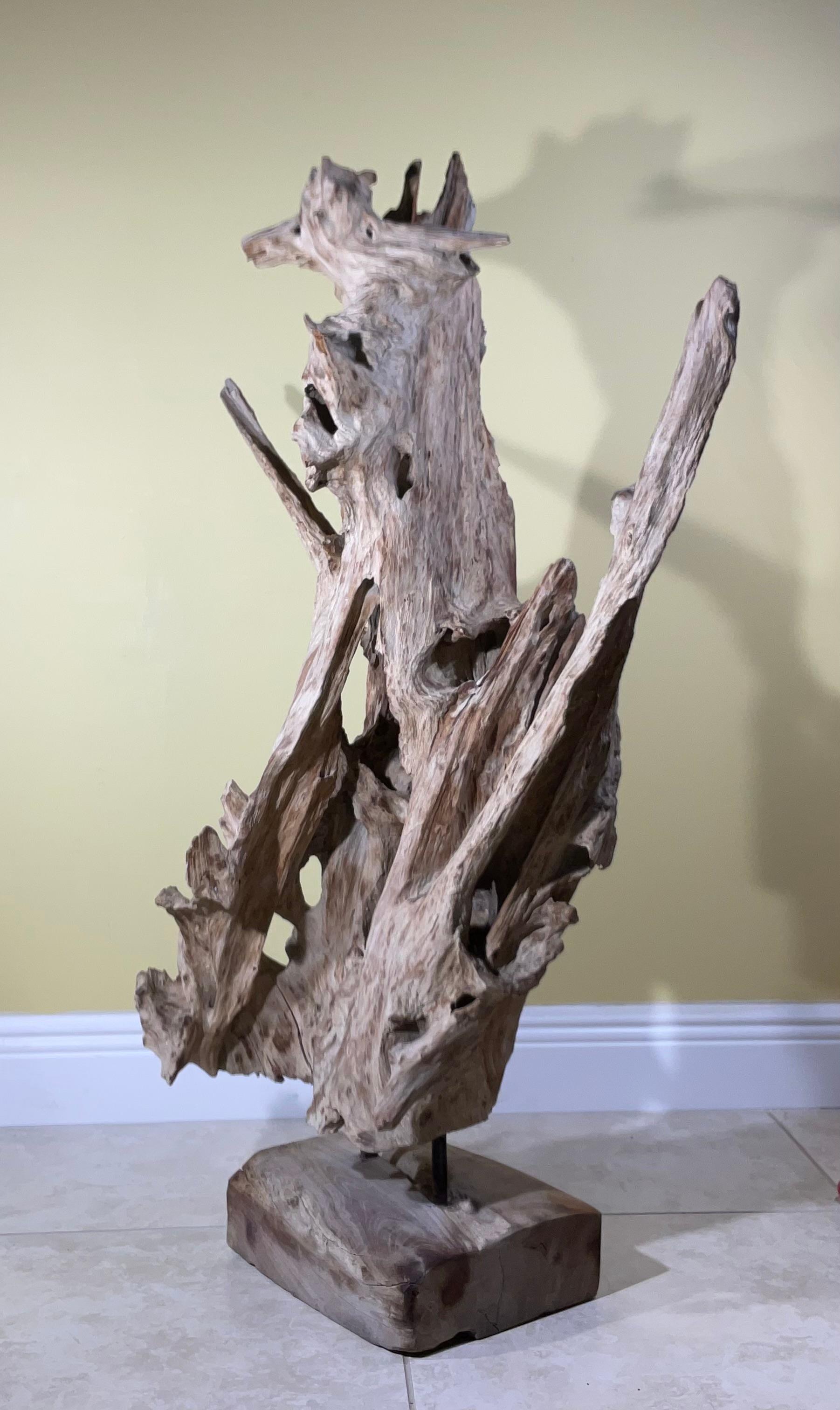 Grande scultura astratta Nature in legno driftwood in vendita 6