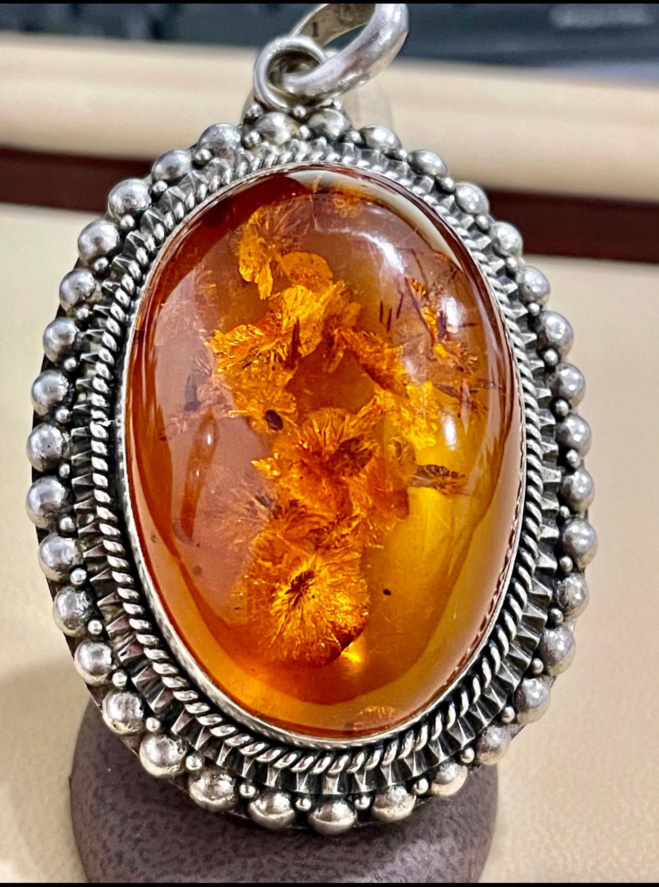 large amber pendant