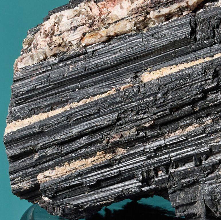 Large Natural Black Tourmaline Mineral Specimen In Fair Condition For Sale In Wormelow, Herefordshire