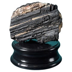 Großes Mineralexemplar aus natürlichem schwarzem Turmalin