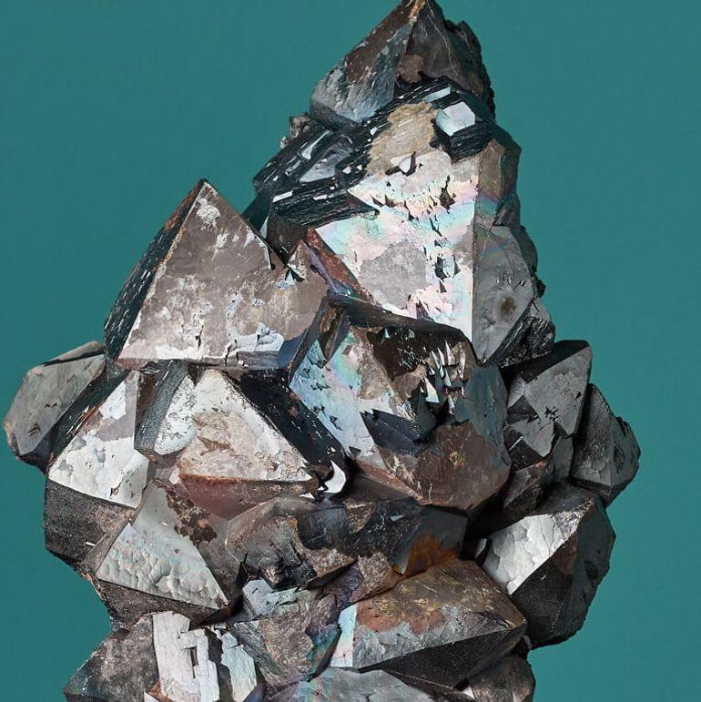 Malagasy Large Natural Blacknite Quartz Cluster Specimen For Sale