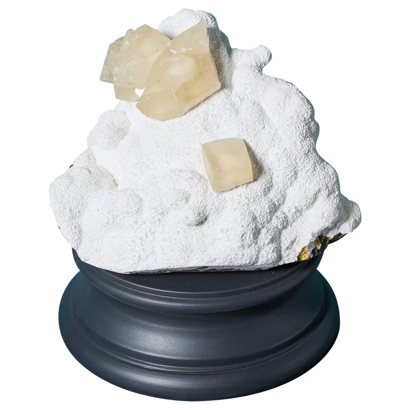 Grand spécimen minéral naturel de calcite et de stilbite