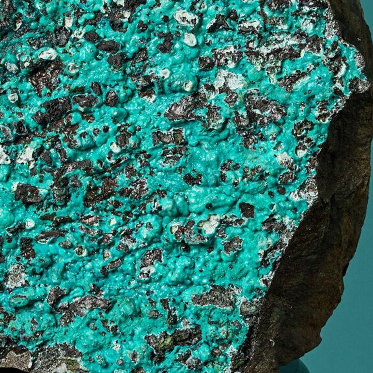 Large Natural Chrysocolla & Malachite Specimen In Fair Condition For Sale In Wormelow, Herefordshire