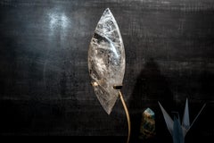 Large Natural Clear Quartz Flame Generator with Light Smoky Tone